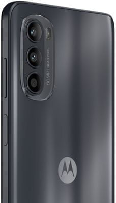 moderní mobilní dotykový telefon smartphone Motorola Moto G52 nabíjení 5000mah baterie 48h výdrž dlouhá výdrž silná baterie rychlonabíjení 30W rychlé LTE připojení lte wifi Bluetooth 2 sim paměťová karta nfc 6,6palcový hd plus displej AMOLED displej 50mpx fotoaparát google assistant ultraširokoúhlý fotoaparát makro objektiv širokoúhlá kamera trojnásobná kamera IP54 stereo reproduktor výkonný dostupný telefon