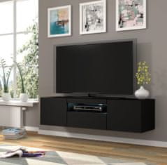 Homlando TV stolek AURA 150 cm univerzální: závěsné, stojící černá mat