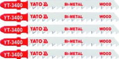 YATO List do přímočaré pily 100 mm na dřevo TPI6 5 ks Bi-Metal