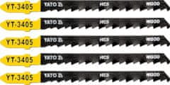 YATO List pilový do přímočaré pily na dřevo typ T 6TPI sada 5 ks