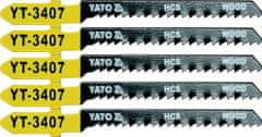 YATO List pilový do přímočaré pily 75 mm na dřevo TPI13 5 ks