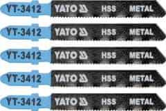 YATO List pilový do přímočaré pily 75 mm na kov TPI21 5 ks
