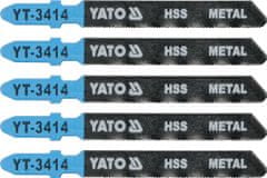 YATO List pilový do přímočaré pily na kov typ T 32TPI sada 5 ks
