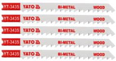 YATO List pilový do přímočaré pily 100 mm na dřevo TPI6 5 ks Bi-Metal