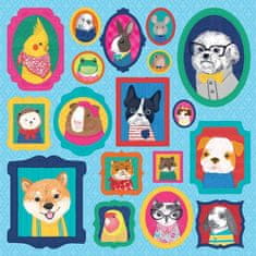 Mudpuppy Čtvercové puzzle Portréty mazlíčků 500 dílků