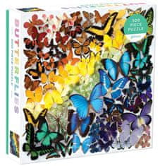 Galison Čtvercové puzzle Duhoví motýli 500 dílků