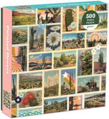 Galison Čtvercové puzzle Malovaná poušť 500 dílků