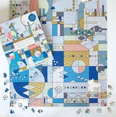 Galison Metalické puzzle Frank Lloyd Wright: Město u moře 1000 dílků