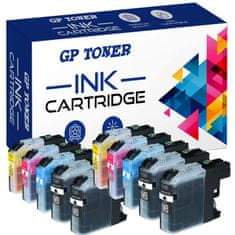 GP TONER 10x Kompatiblní inkoust pro Brother LC-123XL MFC J245 J4410DW J6720 DCP J132W J552DW J4110W sada
