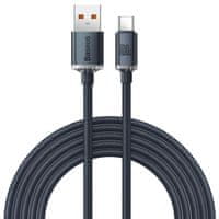 Baseus kabel flash series 3v2 usb-a/usb-c - microusb usb-c lightning nabíjecí datový 100w 1.2m černá/
