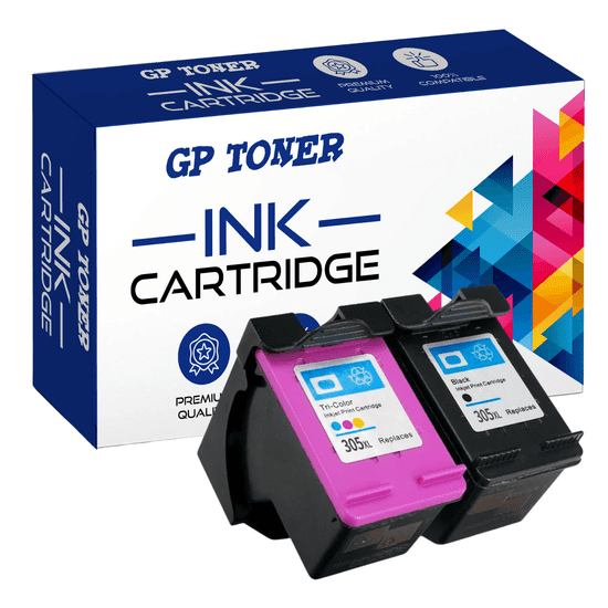 GP TONER 2x Kompatiblní inkoust pro HP 305XL DeskJet 2320 2720 2724 Envy 6010 6020 6030 6055 černá + barevná