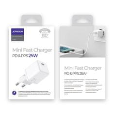 Joyroom Mini Fast Charger síťová nabíječka USB-C 25W 3A, bíla