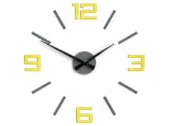 ModernClock 3D nalepovací hodiny Reden šedo-žluté