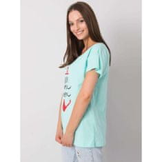 FANCY Dámské tričko s potiskem v mátové barvě Silva FA-TS-7196.74P_367532 Univerzální