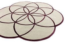Asiatic London AKCE: 200x200 kytka cm Ručně všívaný kusový koberec Lotus Purple 200x200 kytka