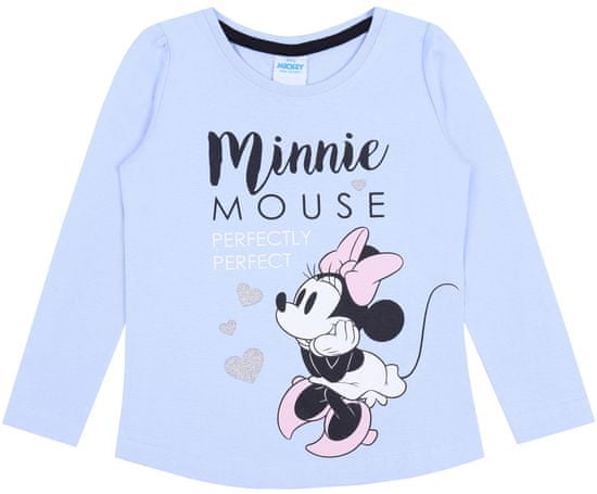Disney Modrá blůzka s dlouhým rukávem Minnie Mouse DISNEY