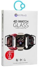 Coteetci  4D Ochranné sklo s celoplošným lepením s černým lemem pro Apple Watch 7 41mm