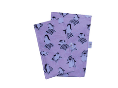 Tiki-Mechulka Svačinový pytlík "ziplock" - tučňáci na růžové, 17x27 cm