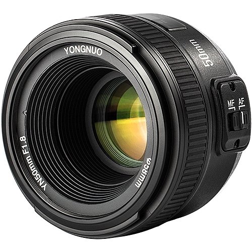 Yongnuo Objektiv Yongnuo 50mm f/1.8 Nikon + sluneční clona a pouzdro