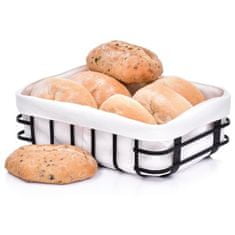 DUKA Obdélníkový košík na chléb FINT 26x19x9 cm černá ocel