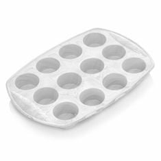 DUKA Forma na 12 muffinů SILIMARMOR šedá silikonová