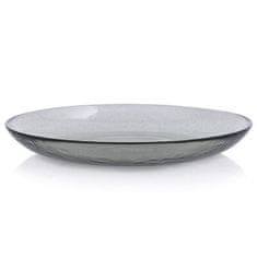 DUKA Snídaňový talíř NORD 22 cm šedé sklo