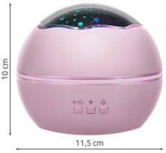 Izoxis Noční lampa s projektorem - růžová LP16859