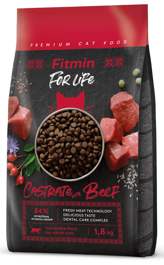 Fitmin cat For Life Castrate Beef 1,8 kg