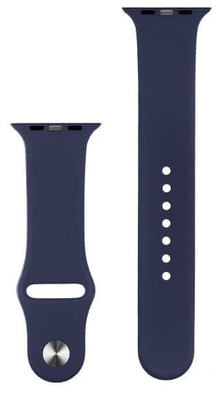 Coteetci Silikonový sportovní náramek pro Apple Watch 38/40/41mm, půlnoční modrá