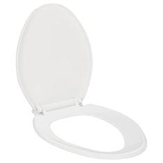 Vidaxl Toaletní sedátko pomalé sklápění rychloupínací bílé