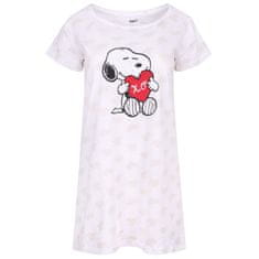 Snoopy Bílá dámská noční košile se srdíčky SNOOPY, S