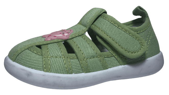 Slobby dívčí plátěné sandály 130-0070-S1_2 zelená 21