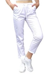 M&C - Modern Company Dámské úplé zdravotnické kalhoty CLINIC bílá - XS