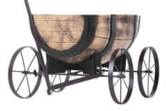 Strend Pro Květináč Woodeff, 41,5x29x19cm, whiskey barel wagon