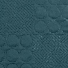 KZ Dekorativní přehoz na postel BONI-5 220x240 patchwork tmavě tyrkys