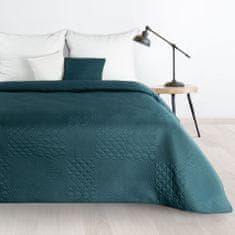 KZ Dekorativní přehoz na postel BONI-5 170x210 patchwork tmavě tyrkys