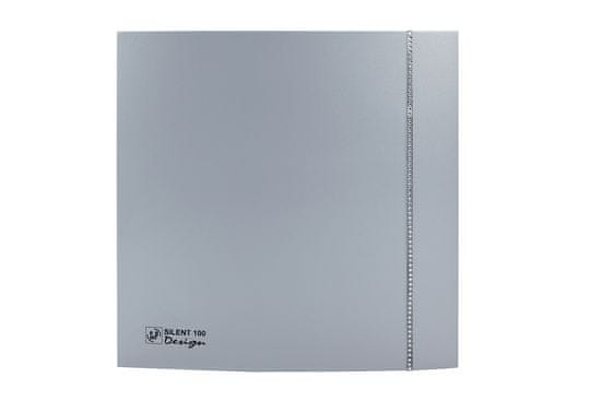Soler&Palau Čelní mřížka - příslušenství k ventilátoru SILENT 100 Design, barva STŘÍBRNÁ + proužek s krystaly Swarovski