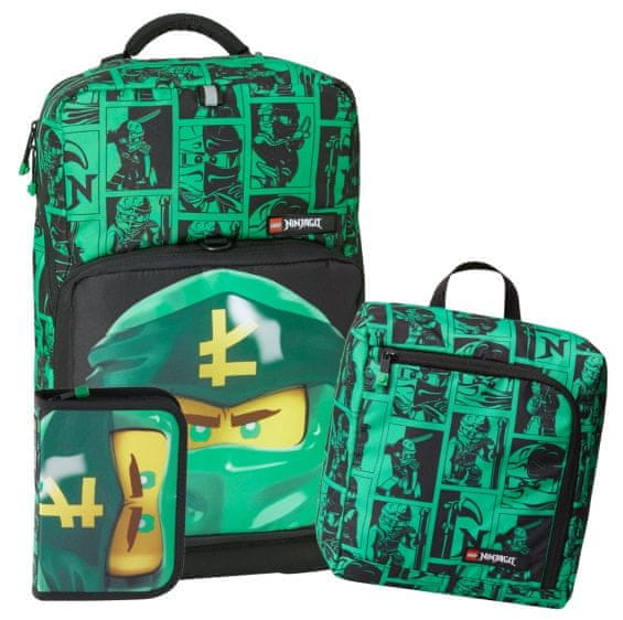 LEGO Ninjago Green Optimo Plus - školní batoh, 3 dílný set