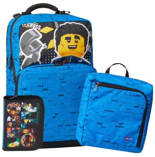 LEGO CITY Police Adventure Optimo Plus - školní batoh, 3 dílný set