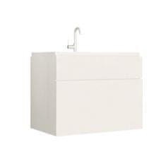 KONDELA Koupelnová skříňka pod umyvadlo Mason WH 13 - bílá/bílý vysoký lesk
