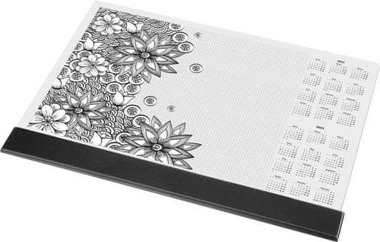 PANTA PLAST Podložka na stůl "Flowers", A3, 410x286 mm, s omalovánkou