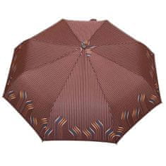 Parasol Skládací deštník Čára, hnědá