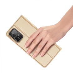 Dux Ducis Skin Pro knížkové kožené pouzdro na Samsung Galaxy A73, zlaté
