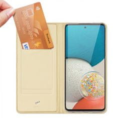 Dux Ducis Skin Pro knížkové kožené pouzdro na Samsung Galaxy A73, zlaté