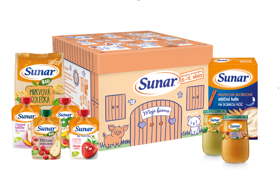 Sunar box dětská výživa Moje farma od 8.měsíce