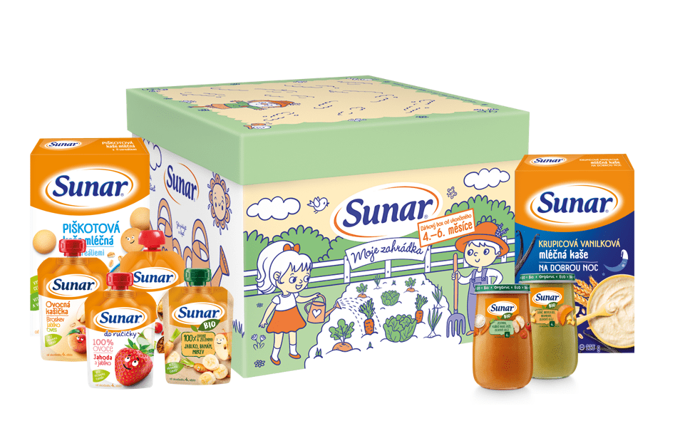 Sunar box dětská výživa Moje zahrádka od 4. měsíce
