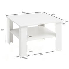 Bruxxi Konferenční stolek Ilja, 60 cm, bílá