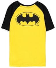 CurePink Dětské tričko DC Comics|Batman: Caped Crusader (110-116 cm) žlutá bavlna