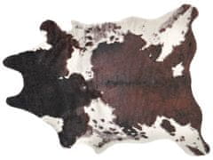 Beliani Koberec z umělé hovězí kůže 130 x 170 cm hnědý / bílý BOGONG