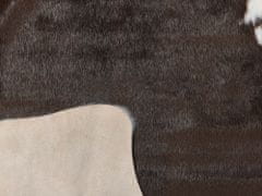 Beliani Koberec z umělé hovězí kůže 130 x 170 cm bílý / hnědý BOGONG